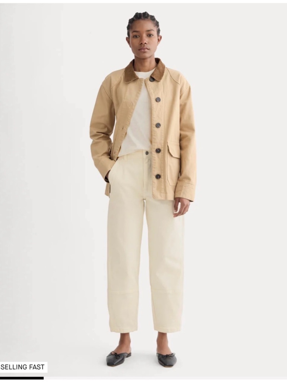 Everlane‎ The Utility Curve Pant Bone Size 12 Regular NWT
